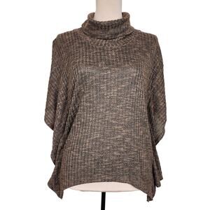 Brown Turtleneck Sweater Blouse